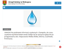 Tablet Screenshot of gminabiskupiec.pl